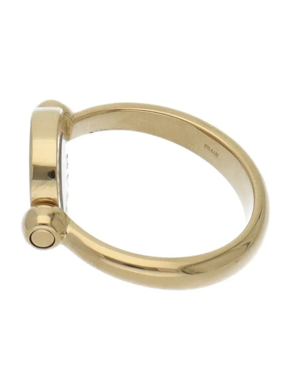 Bvlgari Flip Ring Onyx 18k Yellow Gold